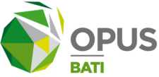 Logo moderne opusbati, entreprise de construction écologique à Toulouse